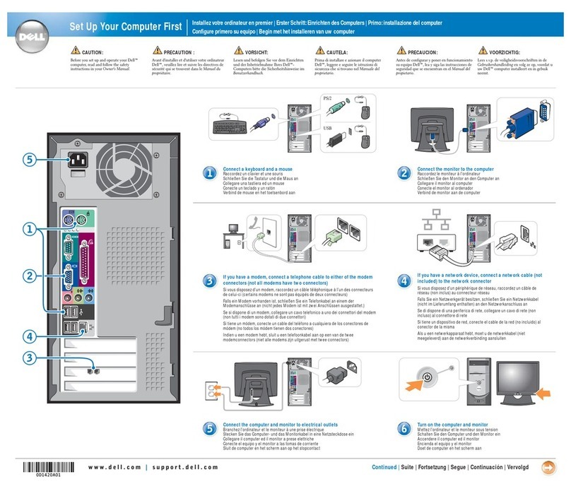 Dell Dimension 2400 Series Quick setup guide