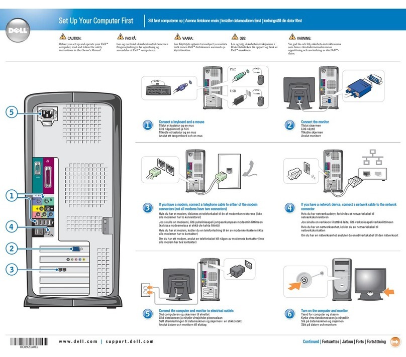 Dell Dimension 0C0921A01 User manual