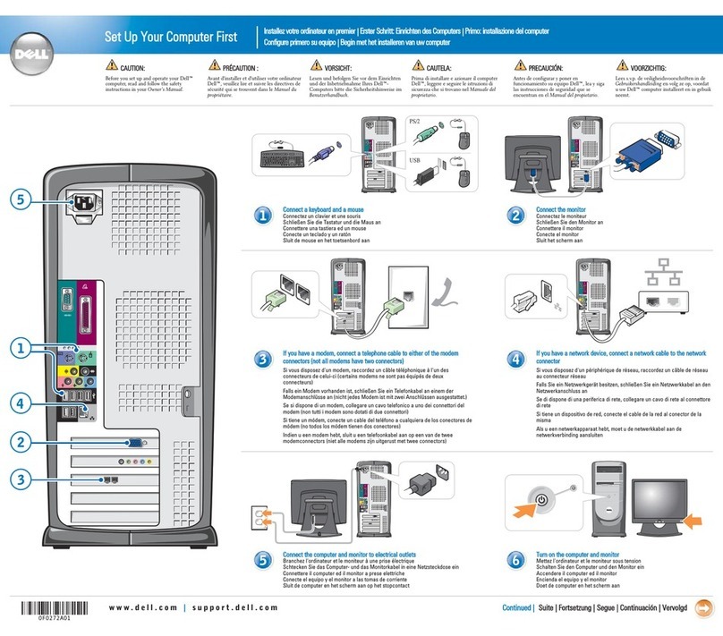 Dell Dimension 0F0272A01 Setup guide