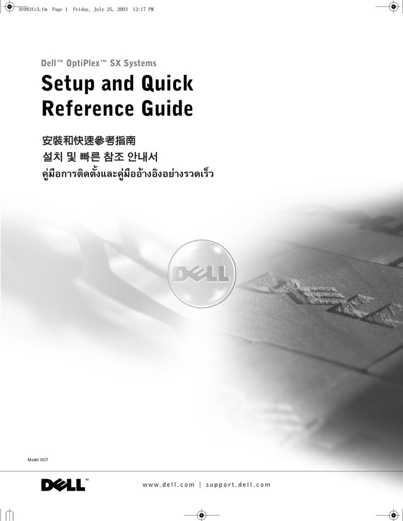 Dell OptiPlex SX270 Setup and quick reference guide
