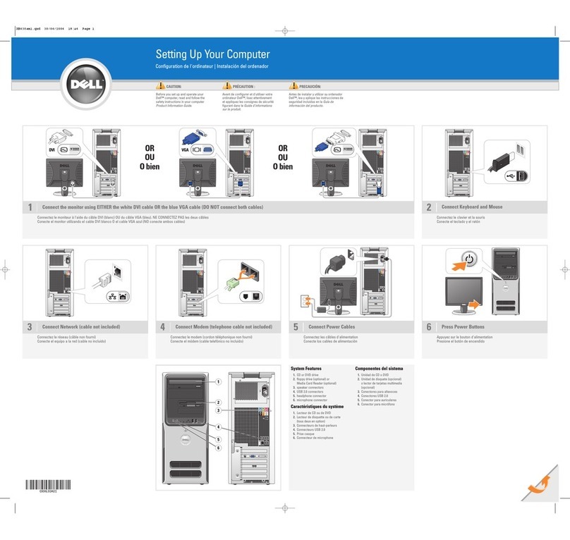 Dell Dimension 0XH630A01 User instructions