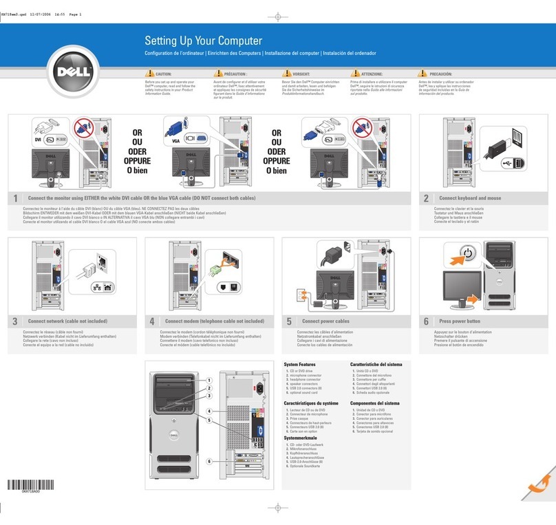 Dell Dimension E520 User manual