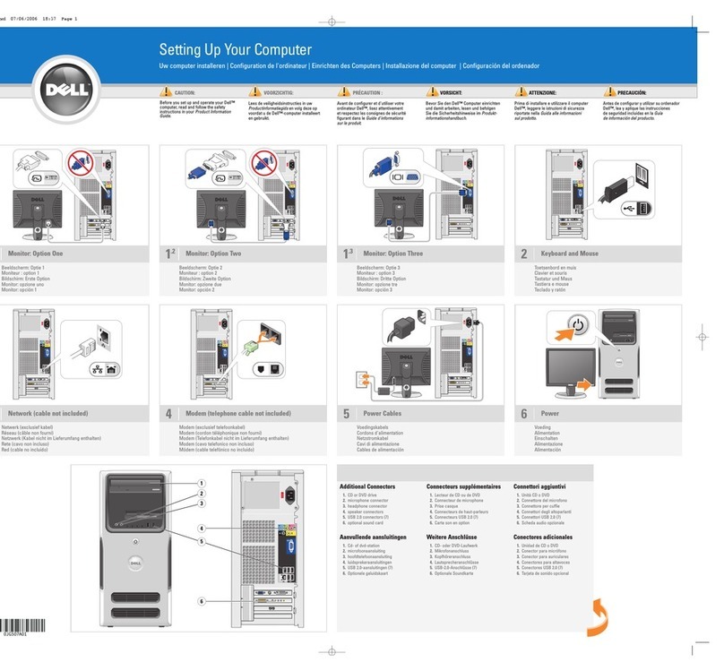 Dell Dimension 0JG507A01 User manual