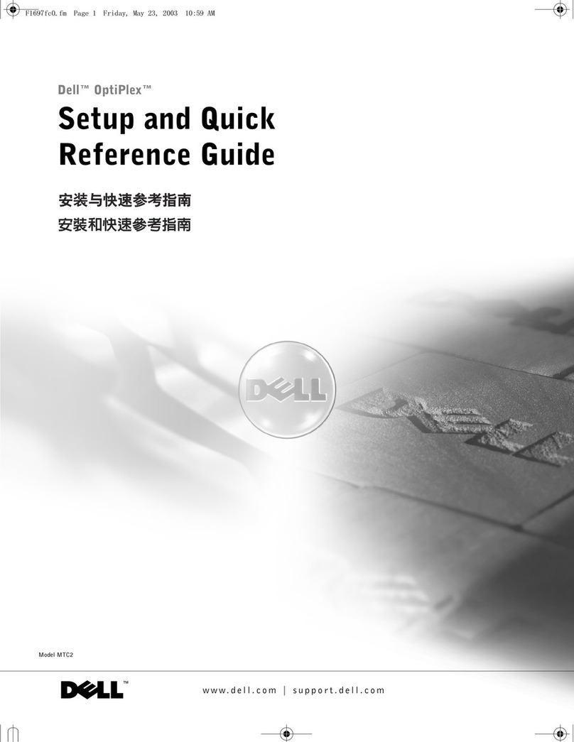 Dell OptiPlex 0F1697A00 Setup and quick reference guide