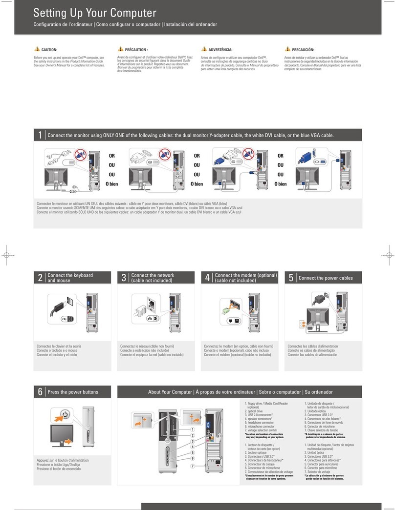 Dell INSPIRON 530s Series User instructions Dell INSPIRON 530s Series User instructions