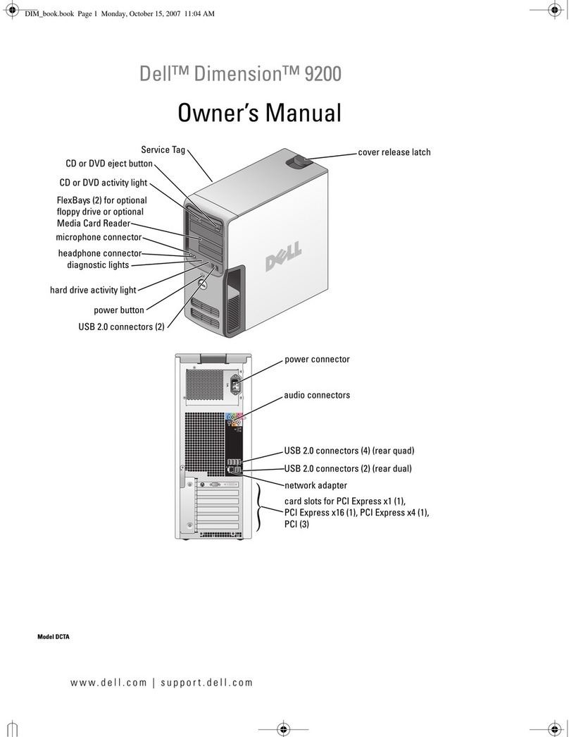 Dell Dimension YH242 User manual Dell Dimension YH242 User manual