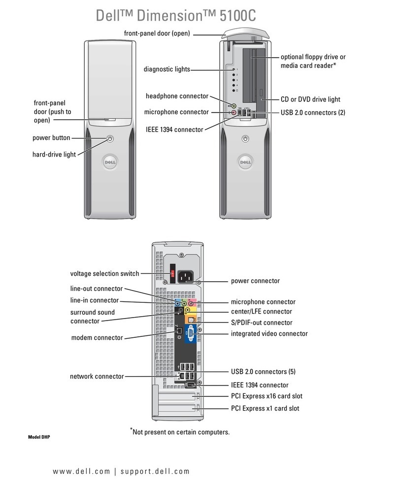Dell Dimension T8243 User manual