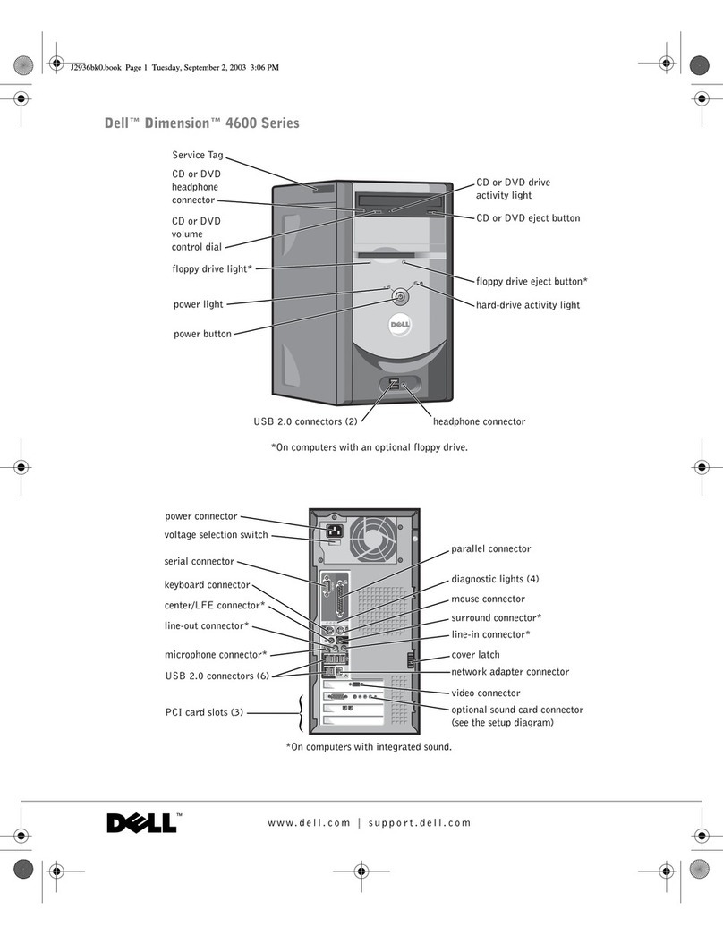 Dell Dimension J2936 User manual