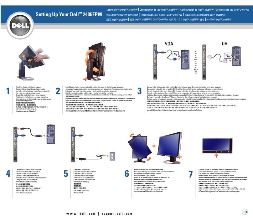Dell 2405FPW - UltraSharp - 24" LCD Monitor User instructions