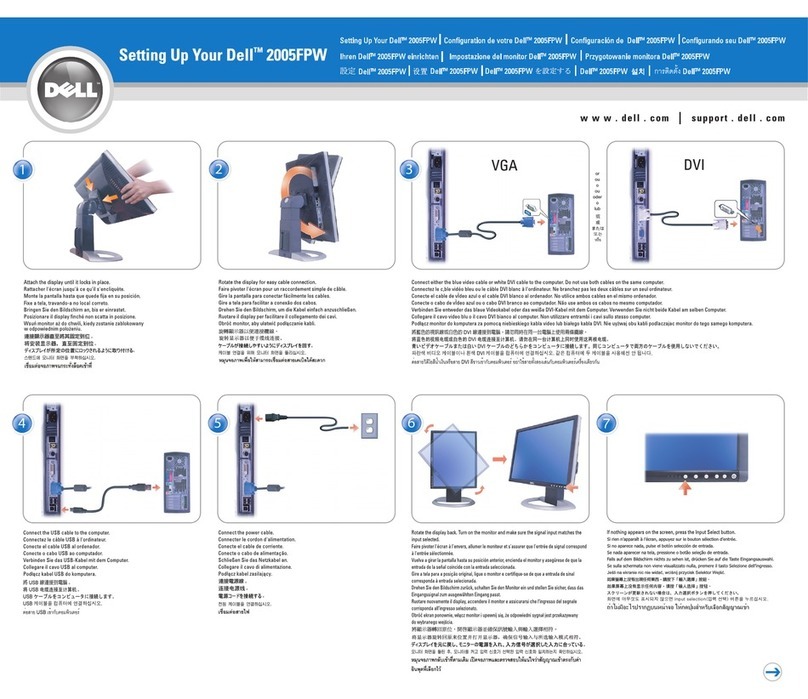 Dell 2005FPW - UltraSharp - 20.1" LCD Monitor Setting up