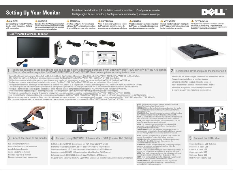 Dell P2210 User manual