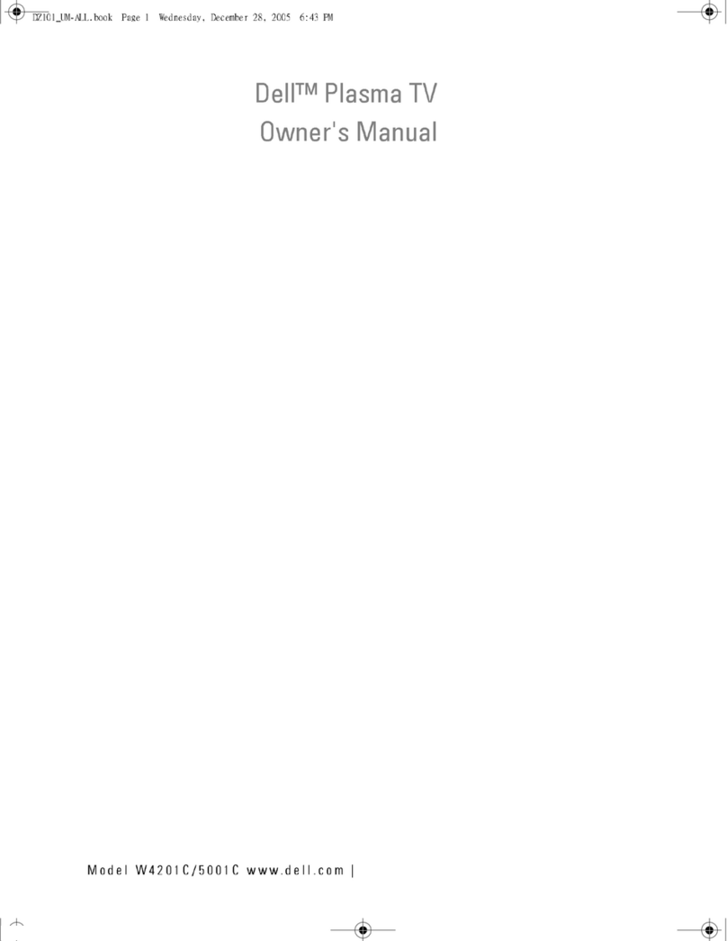 Dell W4201C - 42" Plasma TV User manual
