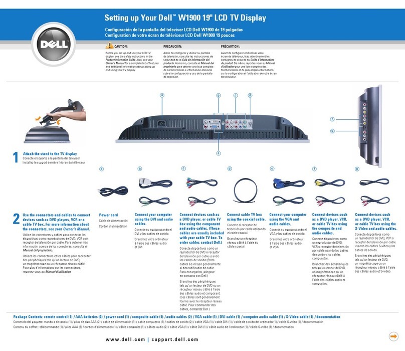 Dell W1900 User manual Dell W1900 User manual