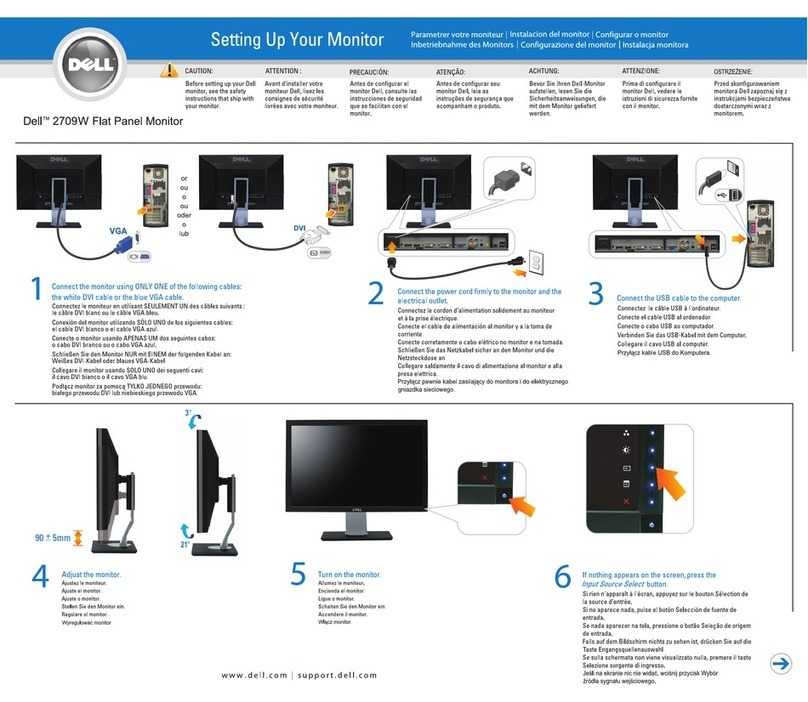 Dell 2709W - UltraSharp - Widescreen LCD Monitor User manual Dell 2709W - UltraSharp - Widescreen LCD Monitor User manual