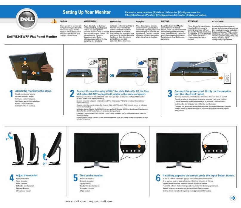 Dell E248WFP - 24" LCD Monitor Setup guide