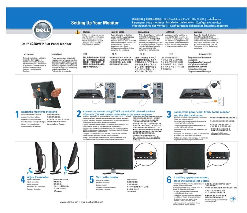 Dell E228WFP User manual