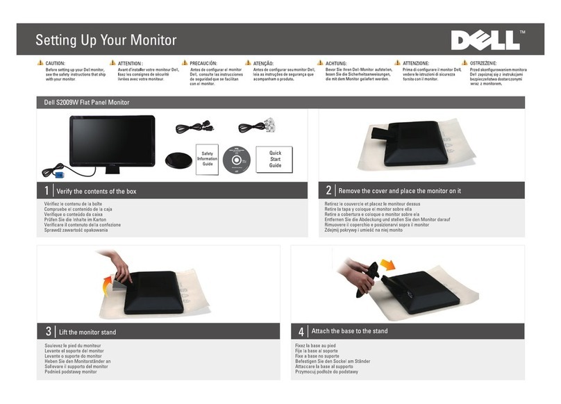 Dell S2009W Setup guide