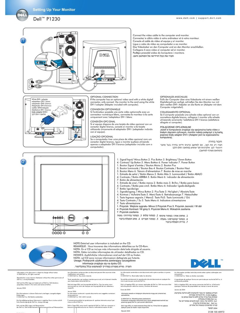 Dell P1230 User manual
