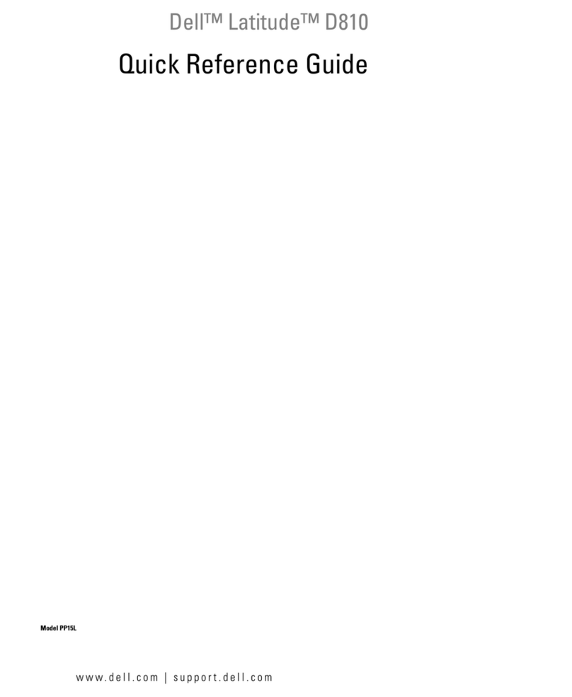 Dell Latitude D810 Quick reference guide