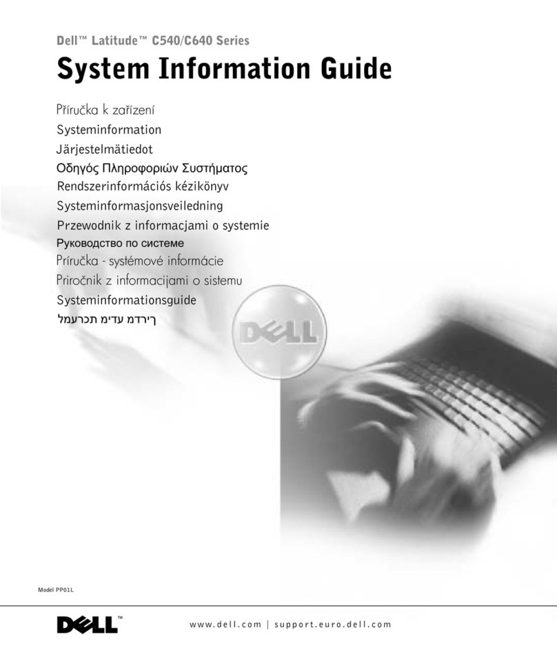 Dell Latitude C540 Series System information guide