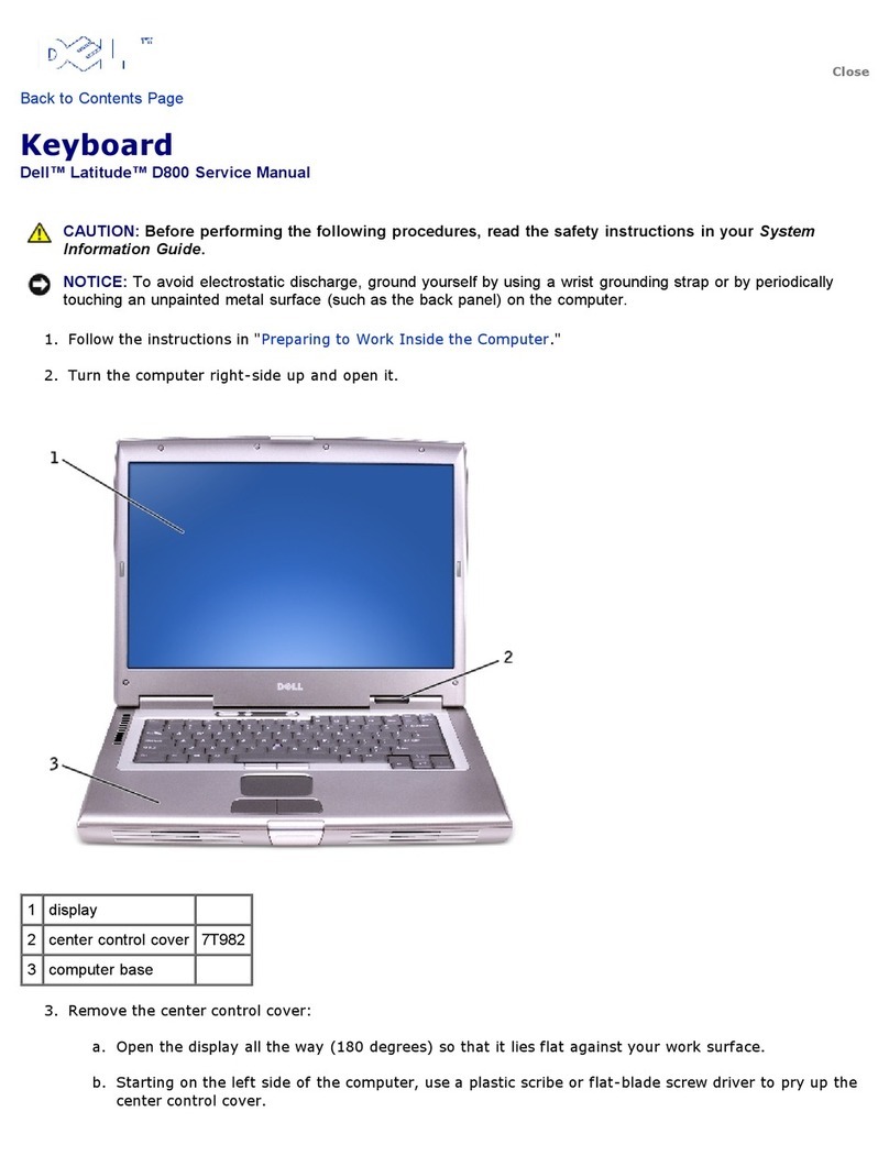 Dell D800 - Latitude 15.4" Notebook User manual