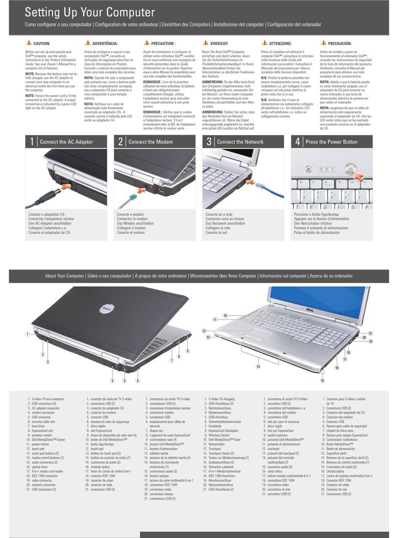 Dell Inspiron 1720 User instructions