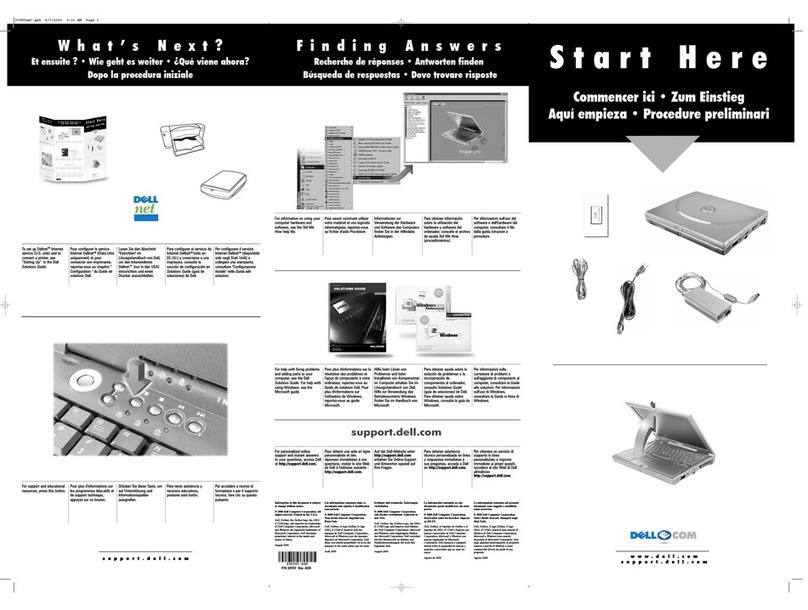 Dell Inspiron 8000 quick start guide