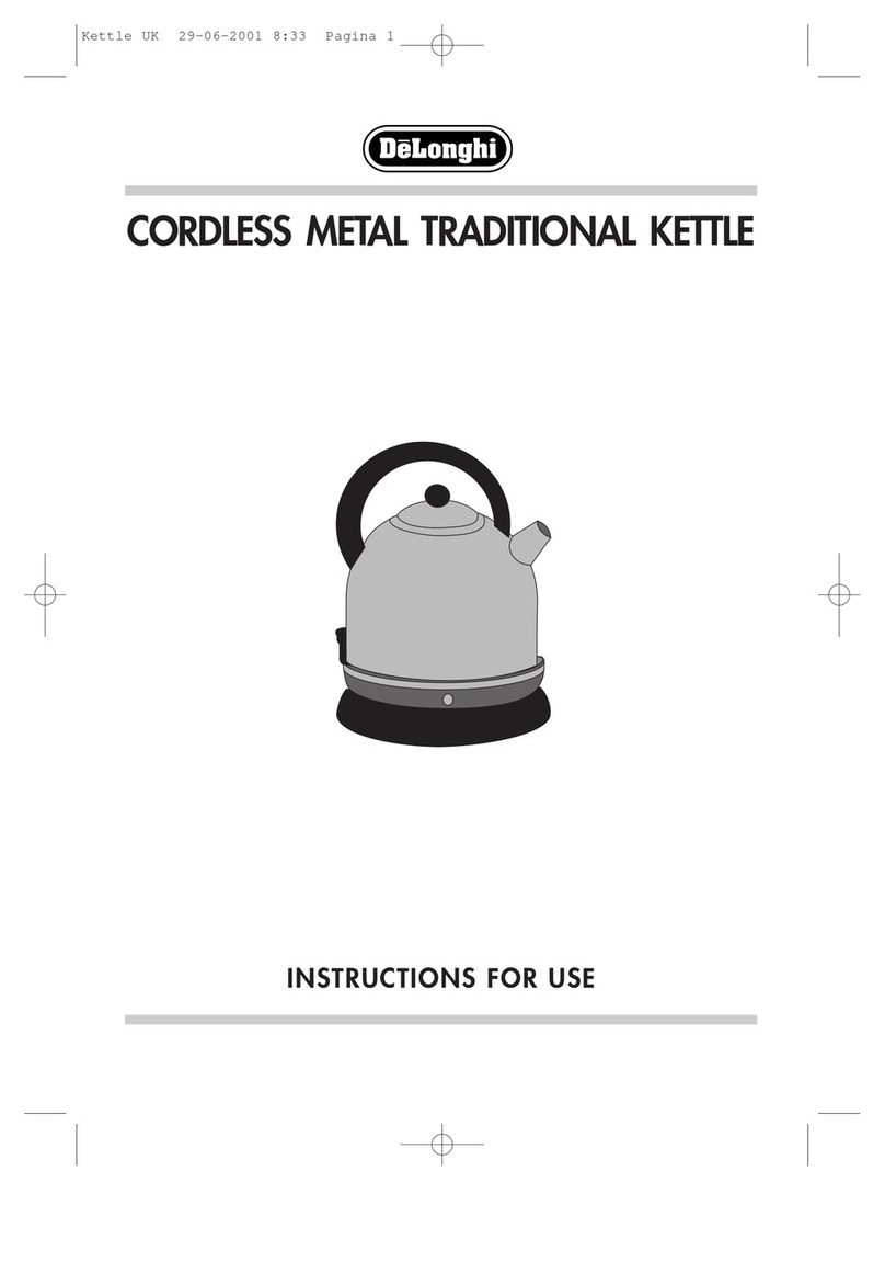 DeLonghi Kettle Instructions for use