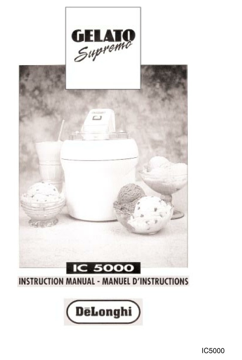 DeLonghi GELATO Supremo IC 5000 instruction manual