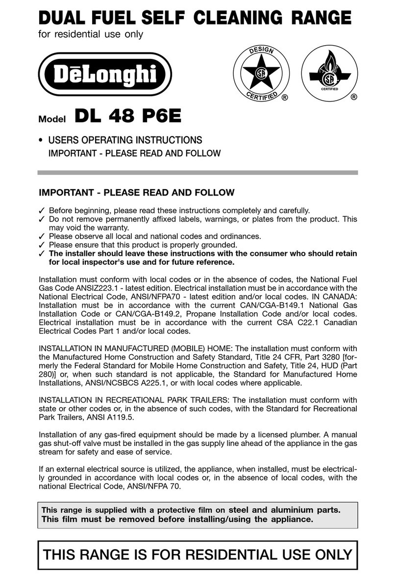 DeLonghi DL 48 P6E Operation instructions