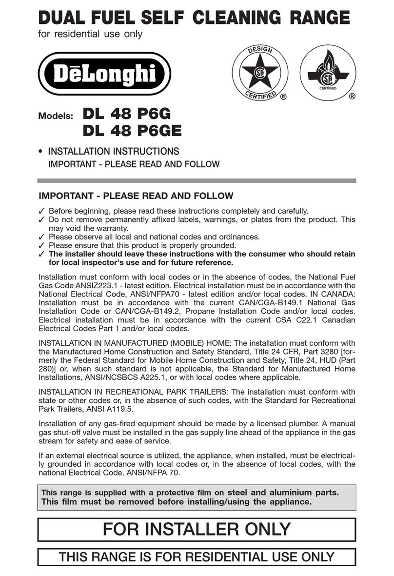 DeLonghi DL 48 P6G User manual DeLonghi DL 48 P6G User manual