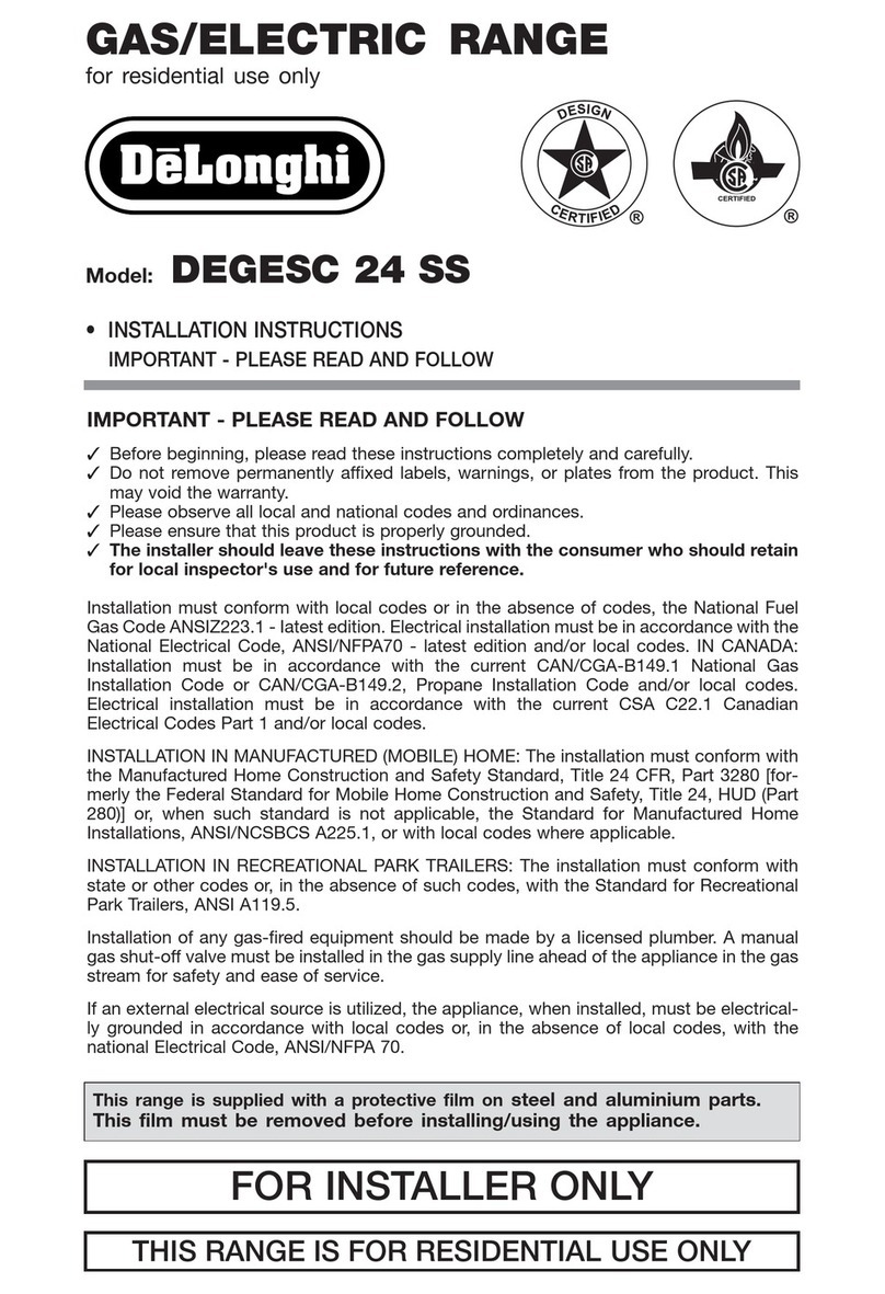DeLonghi DEGESC24SS User manual DeLonghi DEGESC24SS User manual