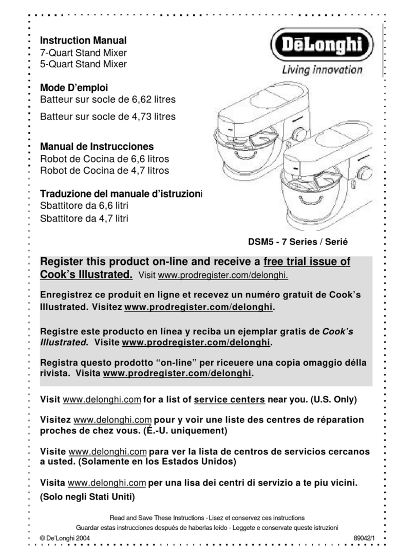 DeLonghi DSM5 - 7 Series instruction manual DeLonghi DSM5 - 7 Series instruction manual