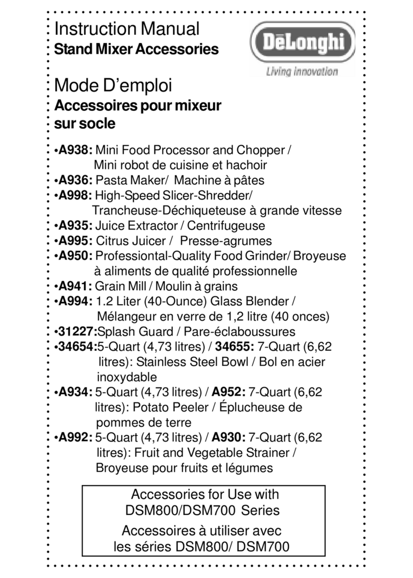 DeLonghi DSM800 Series User manual