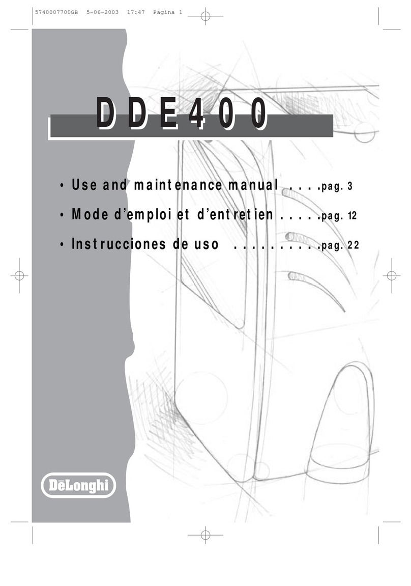 DeLonghi DDE400 Use and maintenance manual