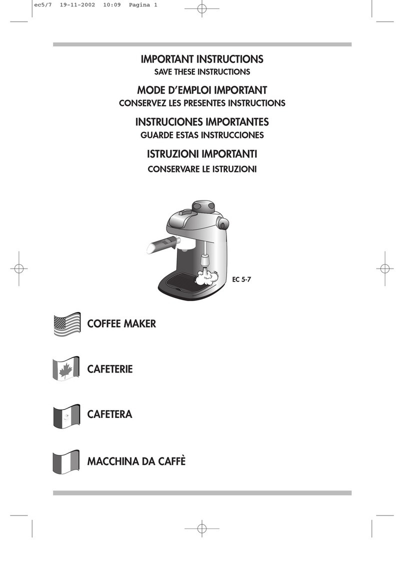 DeLonghi EC 5-7 Installation instructions manual