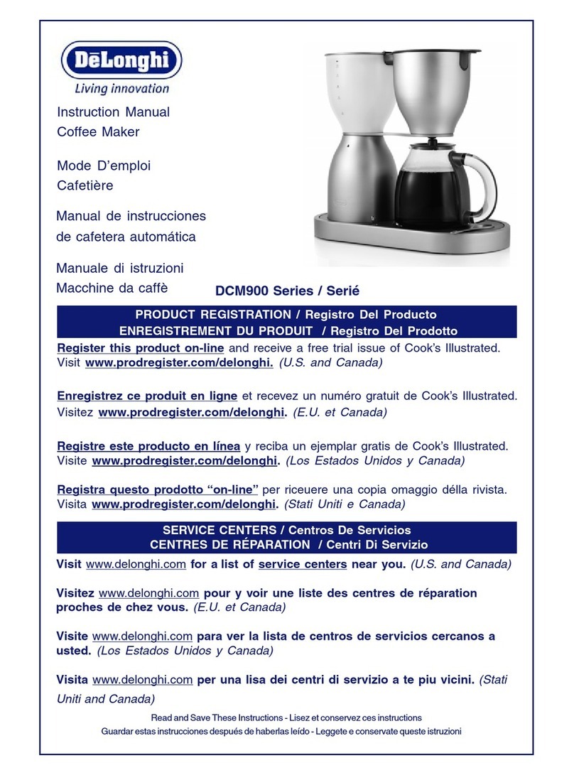 DeLonghi DCM900 Series User manual