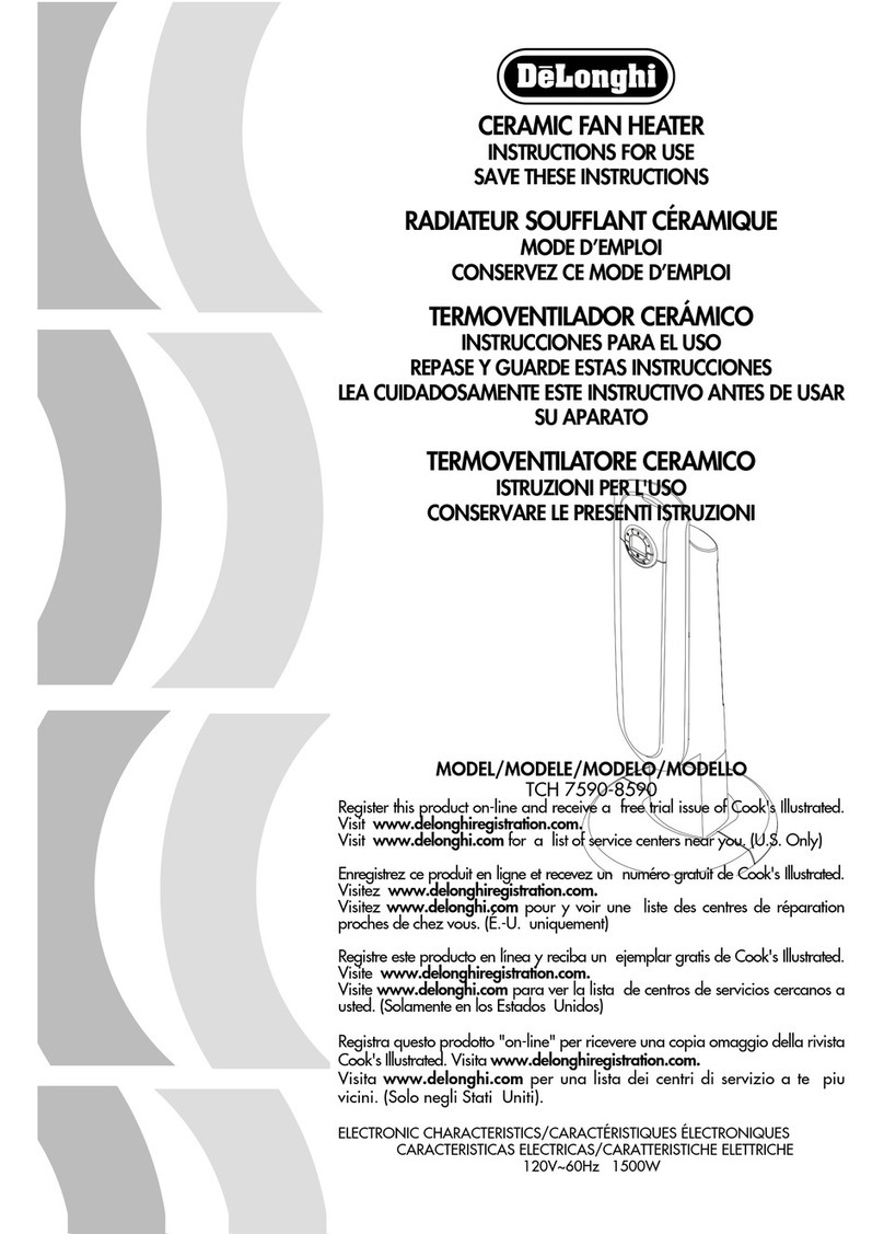 DeLonghi TCH 7590-8590 User manual
