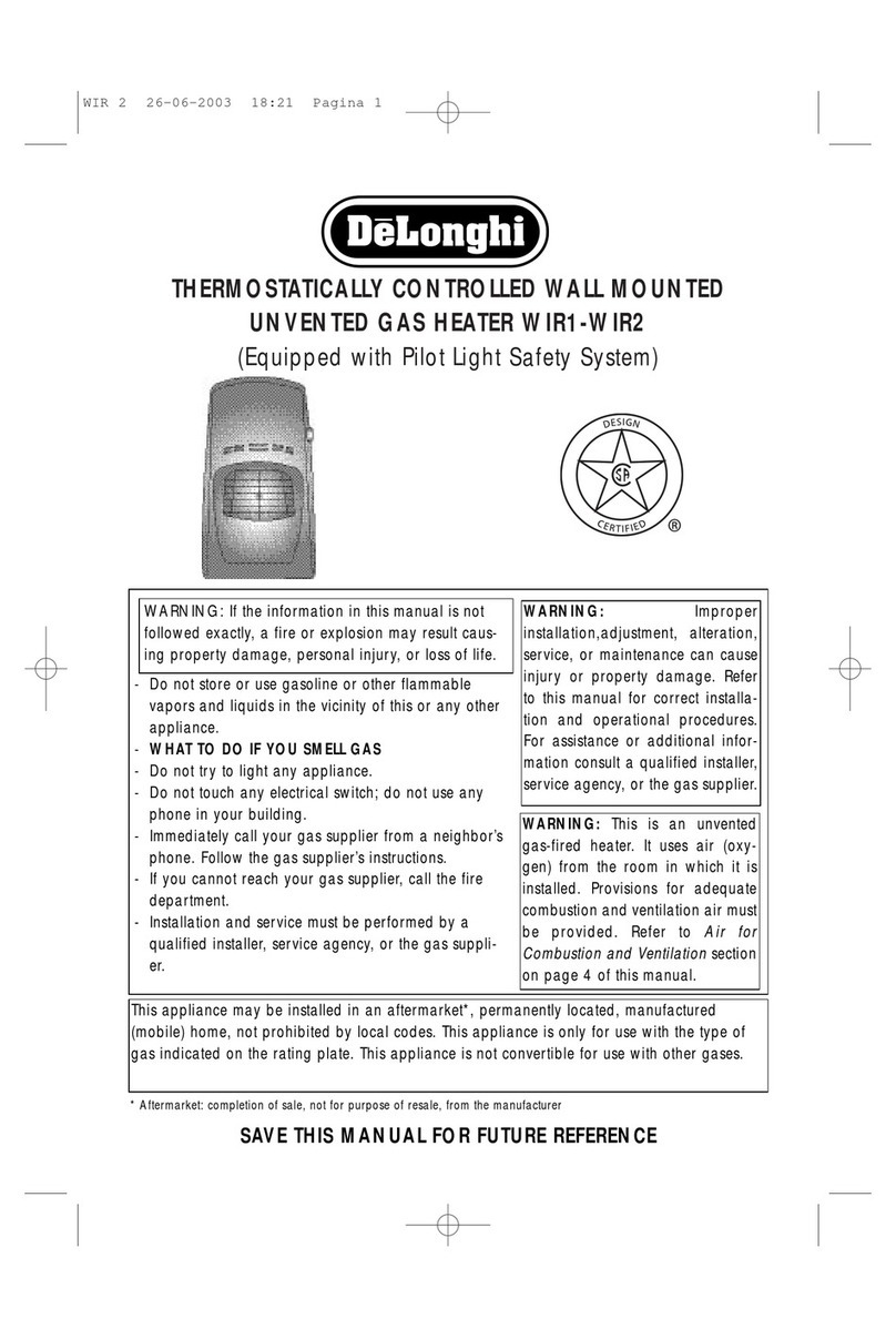DeLonghi WIR1 owner's manual DeLonghi WIR1 owner's manual