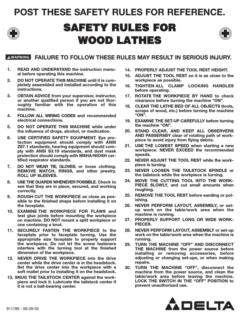 Delta Wood Lathe User manual