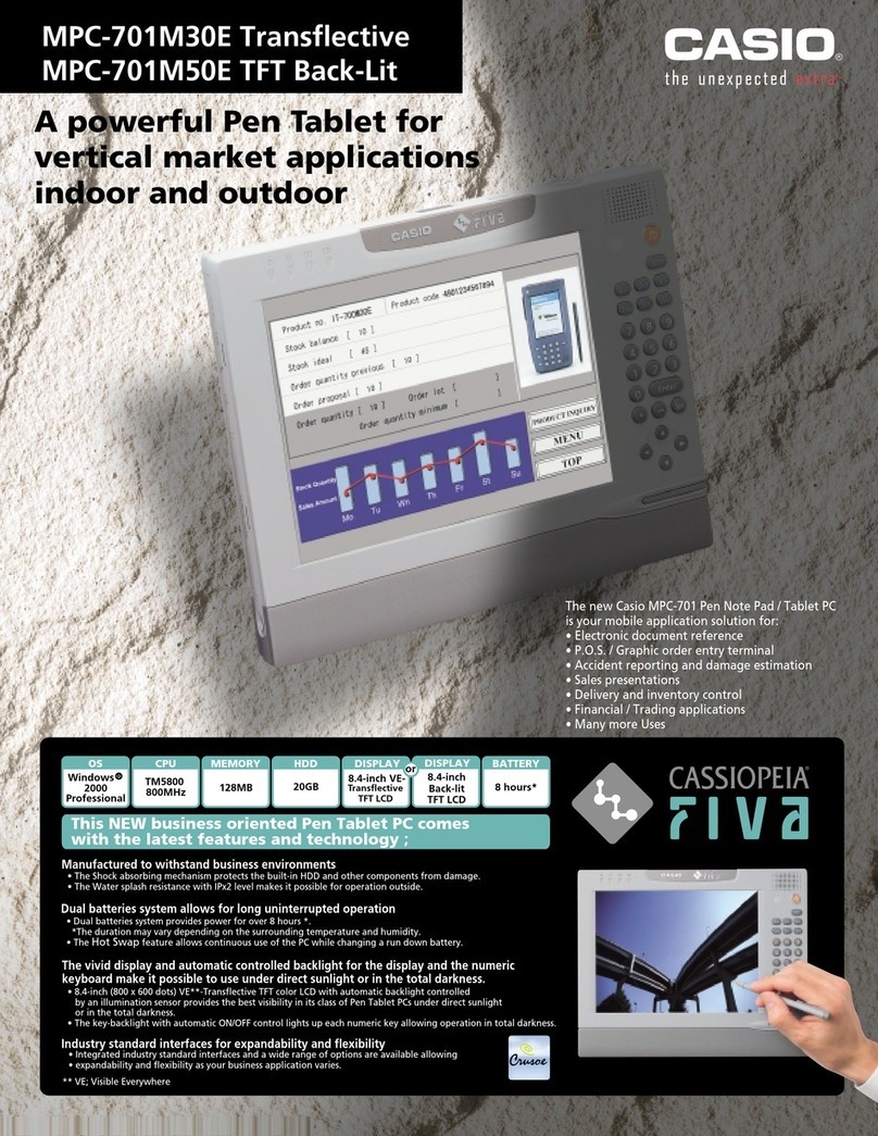 Casio CASSIOPEIA FIVA MPC-701M30E Specifications