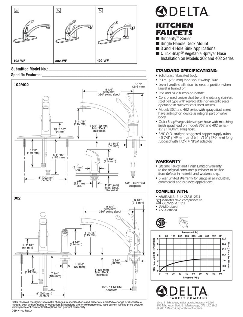 Delta 302-WF Specification sheet
