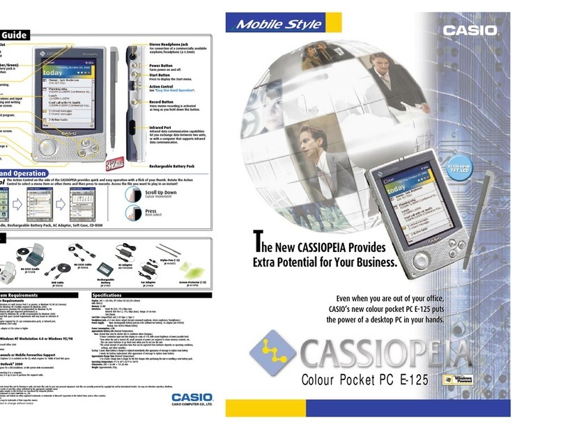 Casio Cassiopeia E-125 User manual