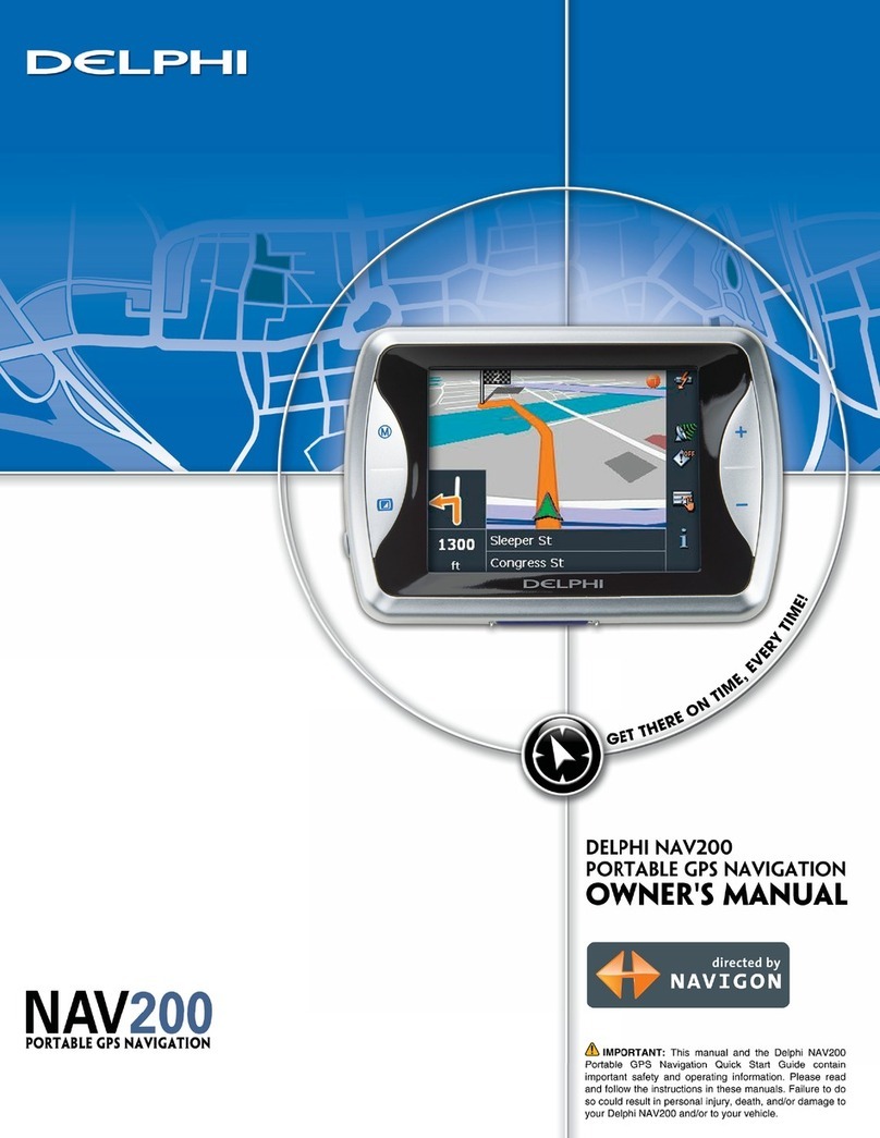 Delphi NAV200 - Portable GPS Navigation System User manual Delphi NAV200 - Portable GPS Navigation System User manual