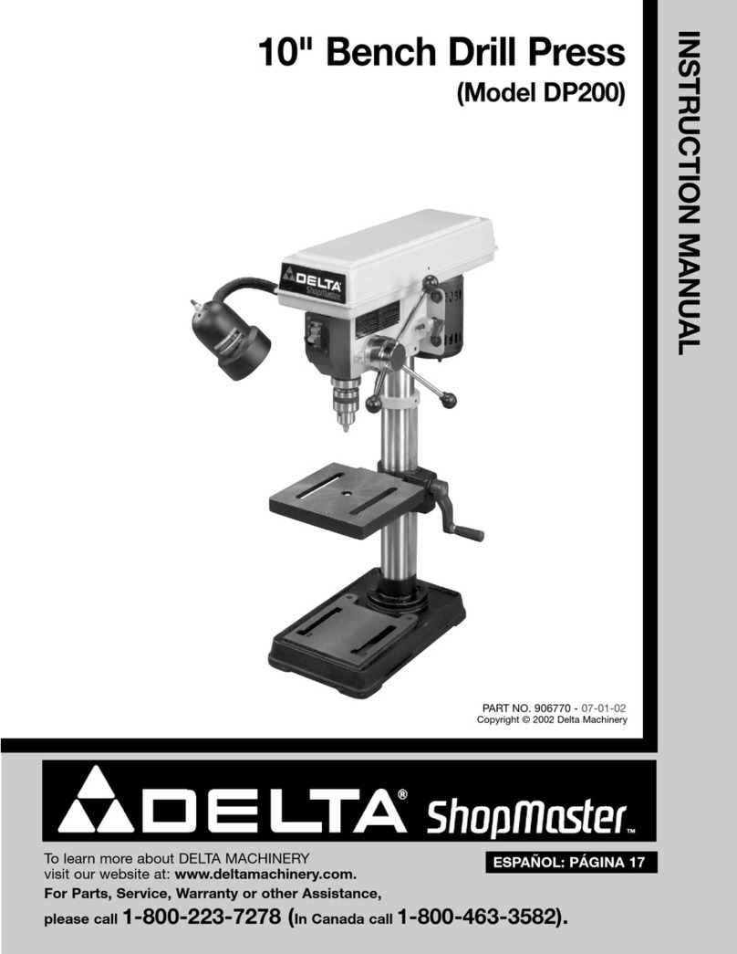 Delta ShopMaster DP200 instruction manual