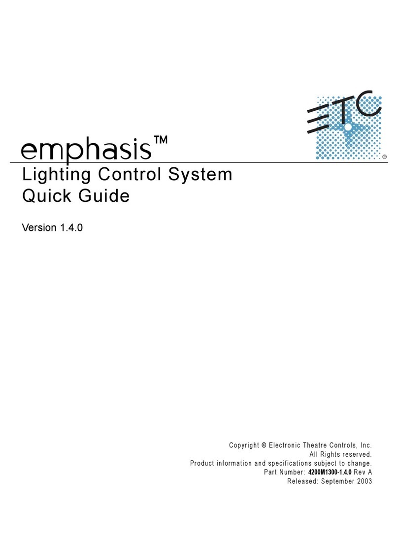 ETC Emphasis Lighting Control System User manual