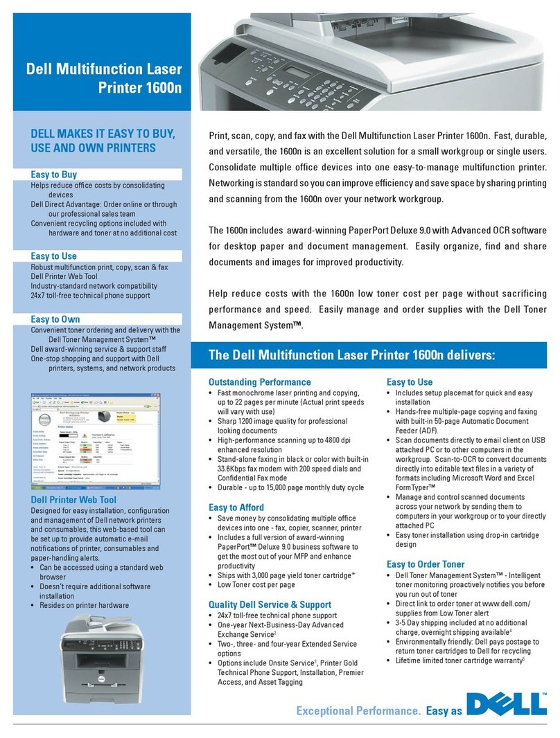 Dell 1600n - Multifunction Laser Printer B/W User manual Dell 1600n - Multifunction Laser Printer B/W User manual