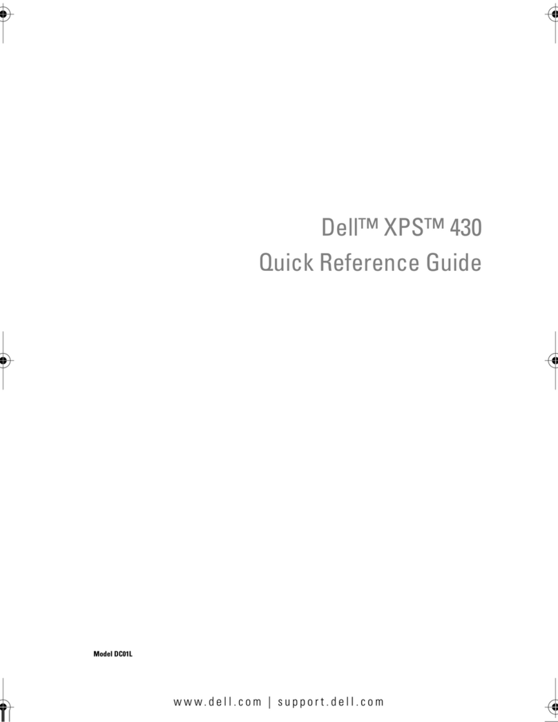Dell XPS G884D Quick reference guide