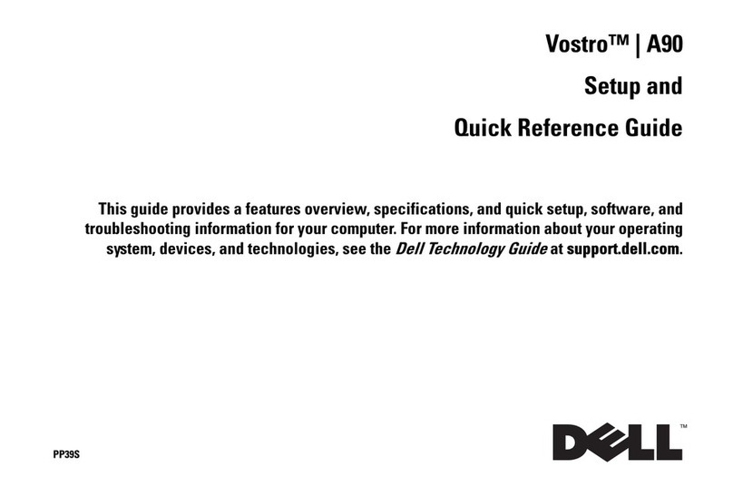 Dell Vostro A90 Setup and quick reference guide