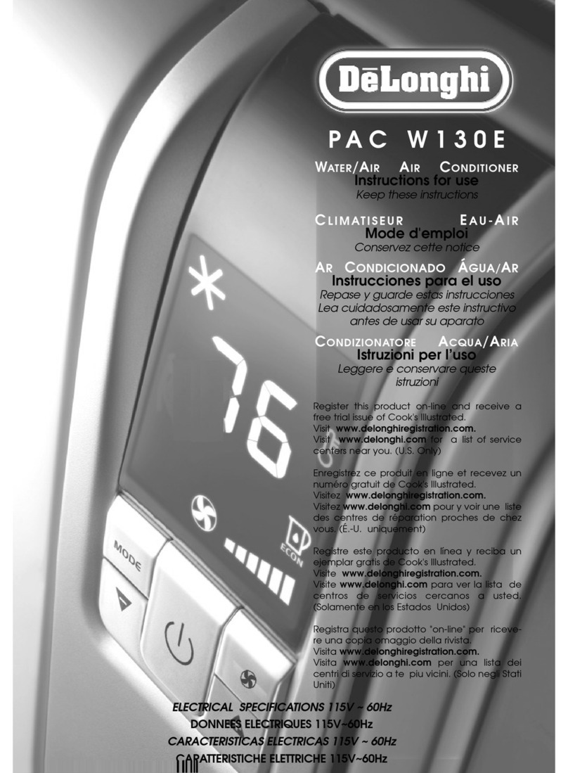 DeLonghi PAC W130E User manual